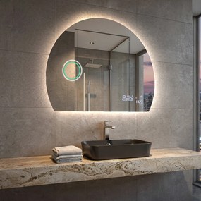 Specchio a LED Mezza Luna Moderno - Illuminazione Elegante per Bagno W221