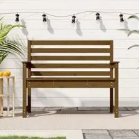 Panca da Giardino Miele 109x48x91,5 cm Legno Massello di Pino 824063