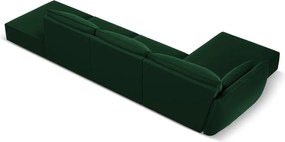 Divano angolare verde scuro (con penisola a sinistra/con chaise lounge) con rivestimento in velluto Vanda – Mazzini Sofas