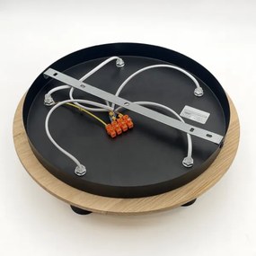 Plafoniera DUSTY 5xE27/15W/230V diametro 34 cm quercia/nero