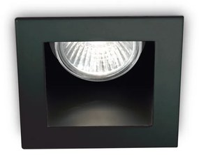 Faretto Da Incasso Moderno Funky Metallo Nero 1 Luce Gu10