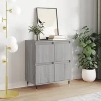 Credenza Grigio Sonoma 60x35x70 cm in Legno Multistrato 831210