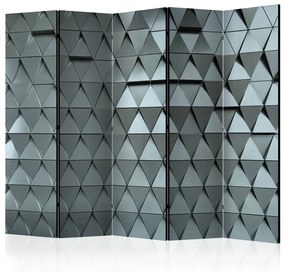 Paravento design Porte Metalliche II - texture geometriche metalliche