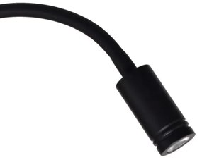 LED Lampada flessibile da parete piccola BASE 1xLED/8W+1xLED/2W/230V nero/argento