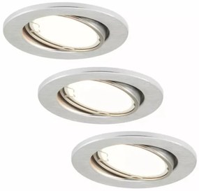 Briloner 7221-039 - SET 3x Lampada LED da bagno 1xGU10/3W/230V argento