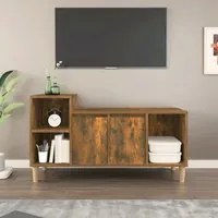 Mobile TV Rovere Fumo 100x35x55 cm in Legno Multistrato cod mxl 28002