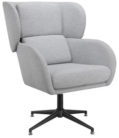 Poltrona in velluto grigio chiaro Vanessa - Støraa