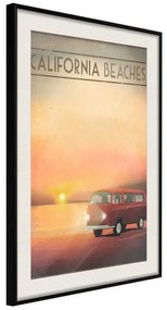 Poster  Old Bus  Cornice Quadri Cornice nera con pass-partout, Larghezza x Altezza Home decor 20x30