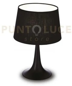 London lampada da tavolo 1 luce attacco e27 in metallo nera h.36,5cm