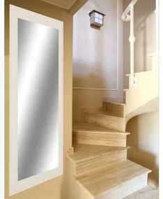 Specchio 2080 rettangolare in legno bianco 55 x 140 cm