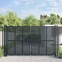 Cancello Giardino Antracite 300x225 cm in Acciaio 154569