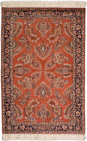 Sarouk Tappeto orientale 110x160 Rosa (Indian) Annodato A Mano