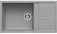 Lavello Elleci Incasso 1 vasca 86x50 Unico 410 Keratek Plus Grigio Light Grey LKU41097