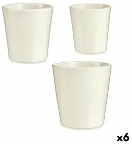 Set di Vasi Bianco Argilla (6 Unità)