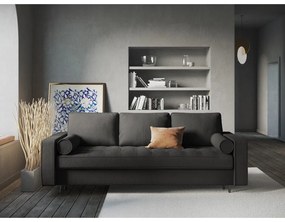 Divano letto grigio scuro Santo - Milo Casa