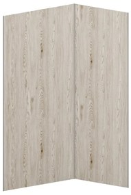 Pannello per parete da doccia effetto legno chiaro alluminio con profili L90xL120xH210cm - Lotto di 2 - ENEKO