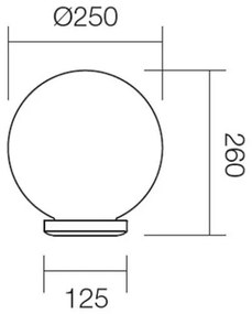 Redo 9771 - Paralume ricambio SFERA Ø 25 cm IP44 bianco