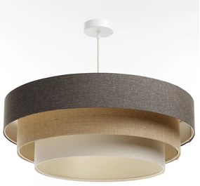 Lampadario a sospensione con filo BOHO TRINITI 1xE27/60W/230V grigio/beige/color crema