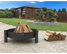 Braciere Da Giardino A Legna Artigianale In Acciaio Design Haiti 70 Cm Cook King