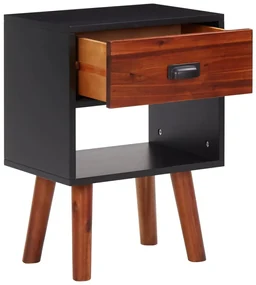 Comodini 2 pz in legno massello di acacia 40x30x57 cm