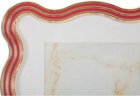 Cornice rossa/dorata in metallo/in vetro verticale con sostegno 17,5x22,5 cm Elizabeth – Mauro Ferretti