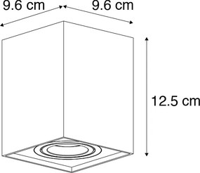 Faretto smart nero orientabile con WiFi GU10 - Quadro Up