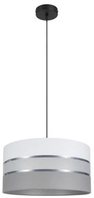 Lampadario su corda CORAL 1xE27/60W/230V d. 40 cm  bianco/grigio