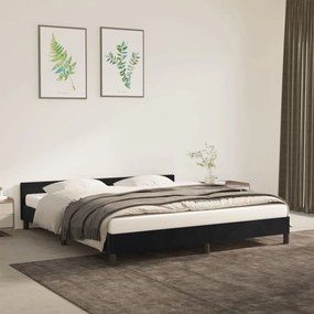 Giroletto Senza Materasso Nero 160x200 Cm İn Velluto /