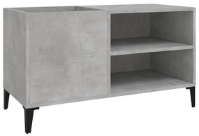 Mobile porta dischi grigio cemento 84,5x38x48 legno multistrato