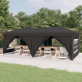 Tenda Per Feste Pieghevole Con Pareti Laterali Antracite 3x6 M /