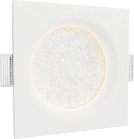 Lampada LED da incasso 85W Effetto Luna 30x30 cm in Gesso