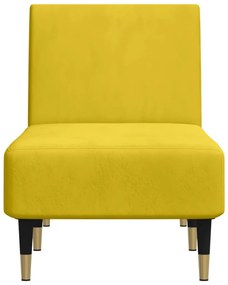 Chaise longue in velluto giallo