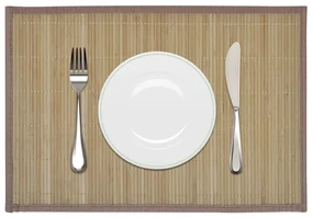 6 Tovagliette Di Bamboo 30 X 45 Cm Marrone /