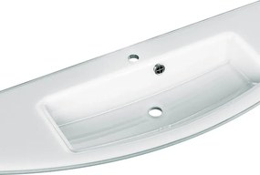 Cassca L 141 cm in vetro bianco