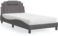 Letto Materasso Grigio 100x200 cm in Similpelle 3208778