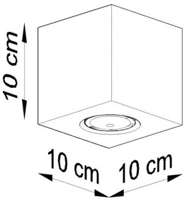Sollux SL.0489 - Faretto QUAD 1xGU10/10W/230V calcestruzzo