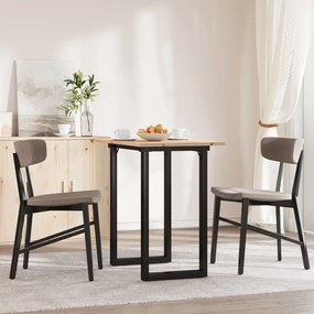 Tavolo da pranzo telaio a o 80x50x75,5 cm massello pino e ghisa