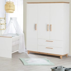 Armadio per bambini bianco in rovere 135x200 cm Finn - Roba