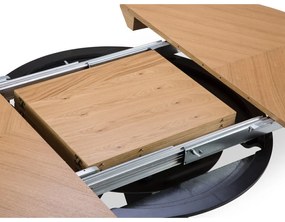 Tavolo da pranzo rotondo con piano effetto rovere allungabile con estensione ø 120 cm Magnus – Windsor &amp; Co Sofas