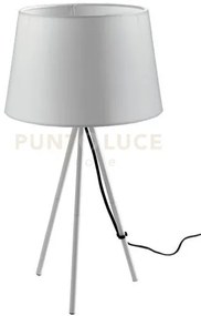 Lume marilyn con paralume in tessuto bianco 1 luce attacco e27 30x5...