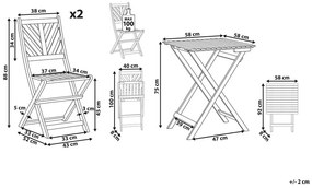Set bistrò in legno di acacia TERNI Beliani