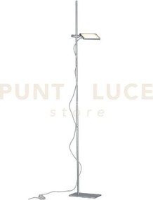 Piantana led book grigia 18w 1820lm 3000k 25x16x182cm orientabile