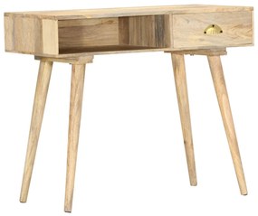 Tavolo Consolle 90x45x75 Cm İn Legno Massello Di Mango /