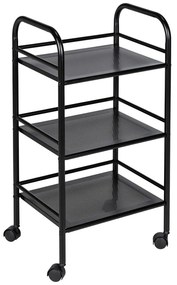 Scaffale mobile in metallo nero 41x75 cm - Wenko