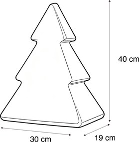 Lampada da terra natalizia bianca 40 cm con LED solare e ricaricabile RGBW - Pinus