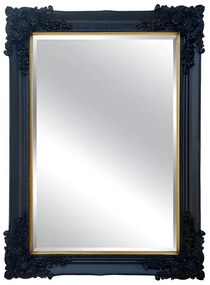 Specchio smussato con modanature Legno di Eucalipto H109 cm Nero - ATALAYA