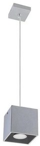 Lampadario a sospensione con filo QUAD 1 1xGU10/40W/230V grigio