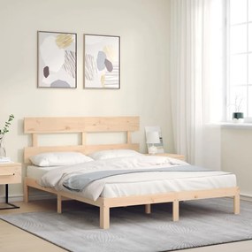 Giroletto Senza Materasso 160x200 Cm İn Legno Massello Di Pino /