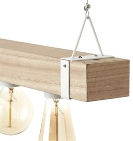 Brilliant - Lampadario a sospensione con filo WHITEWOOD 5xE27/30W/230V