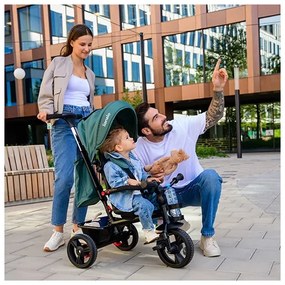 Lionelo - Triciclo per bambini HAARI verde/nero